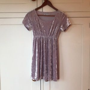NWOT American Apparel lavender velvet dress